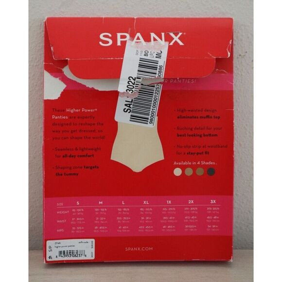 SPANX 2746 Women's Sz Small Soft Nude High-Waisted Power Shaper Brief Panties - Picture 2 of 3